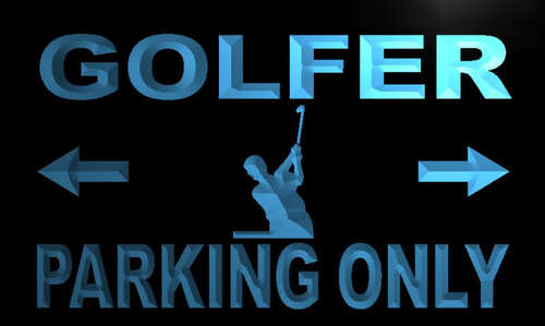 Golfer Parking Only Neon Light Sign